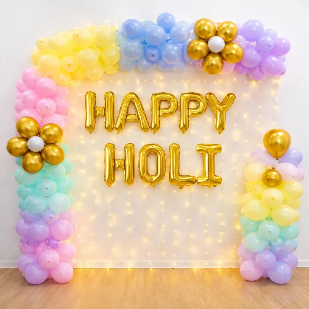 Color Pop Holi Balloon Decoration Set