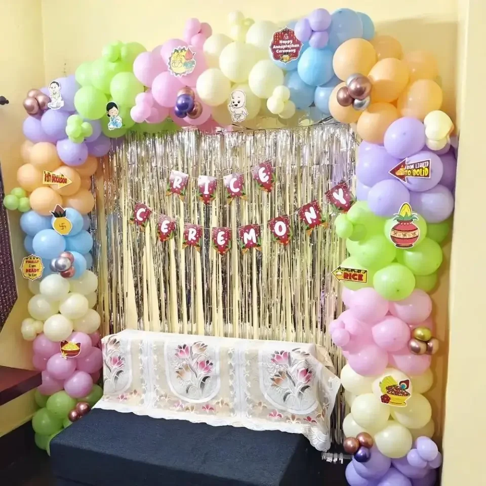 Blessed First Bite Decoration Setup
