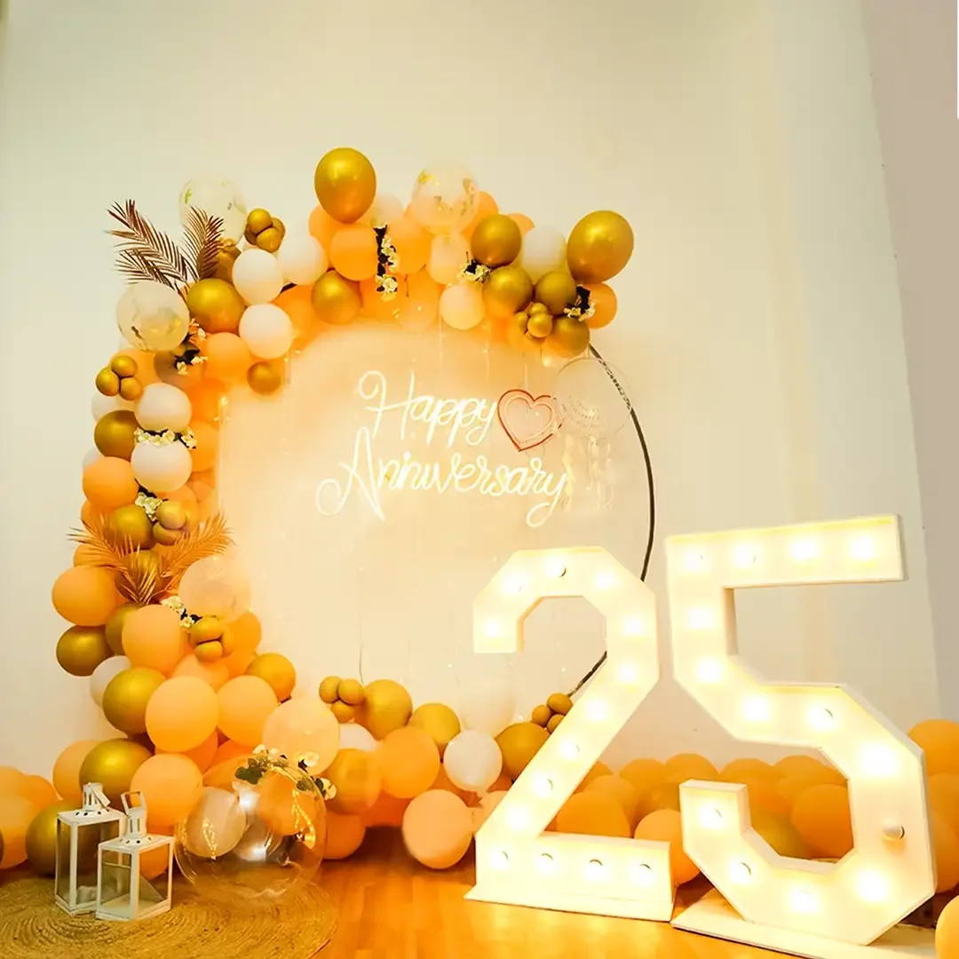 Golden Boho Theme Anniversary Theme Decor Set 