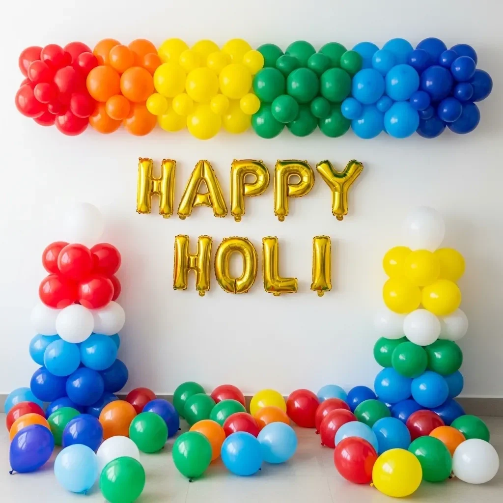 Holi Celebration Balloon Decoration 