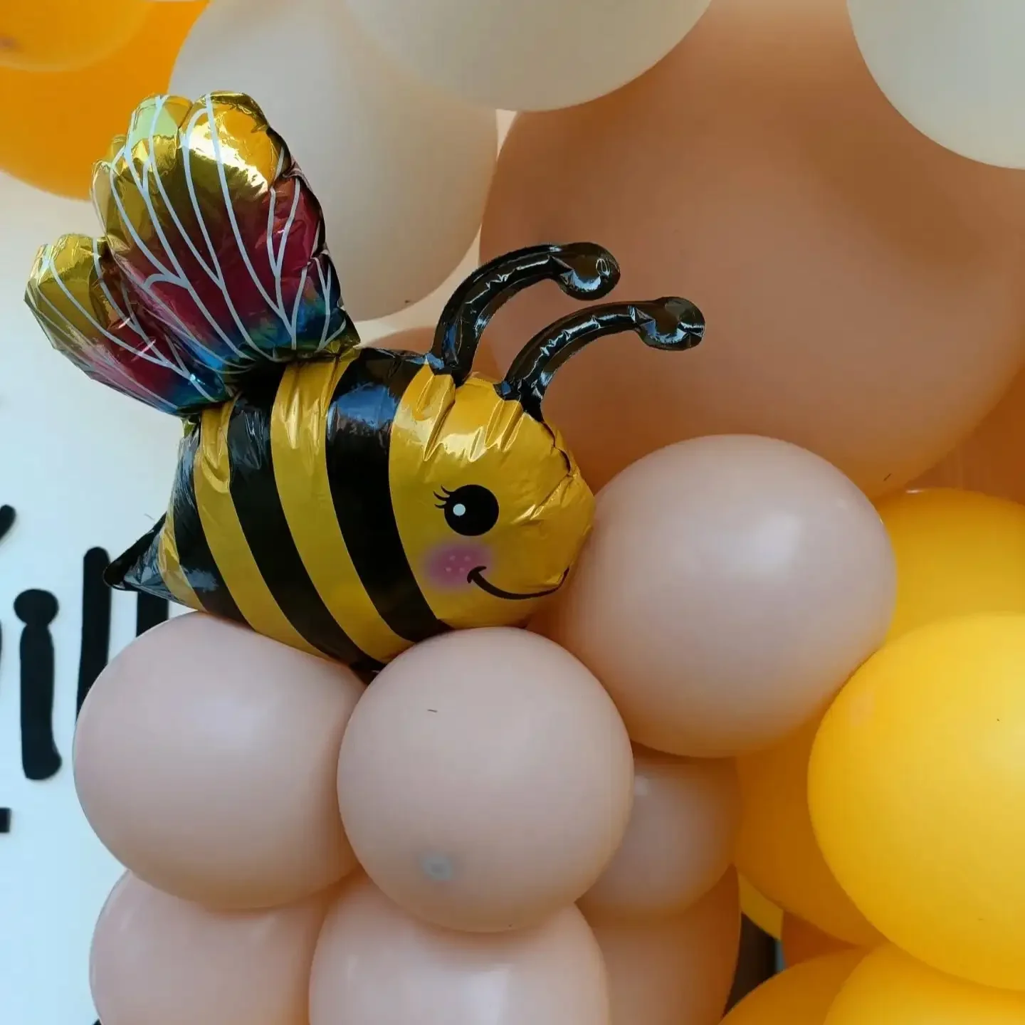 Outdoor Baby Shower Balloon Decoration Setup — view 2 of 2