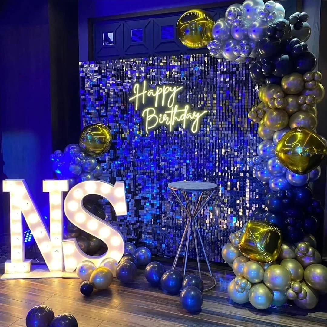 Luxury Midnight Birthday Backdrop Set 