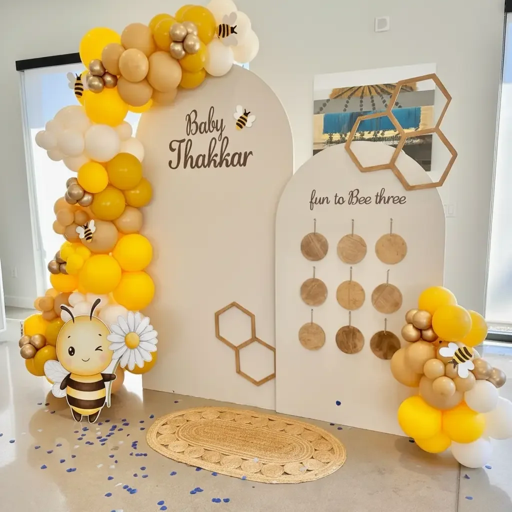 Premium Bee Theme Balloon Decoration Setup — view 2 of 3