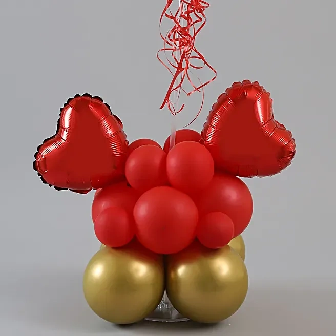 iloveyouredandgoldenballoonbouquet4