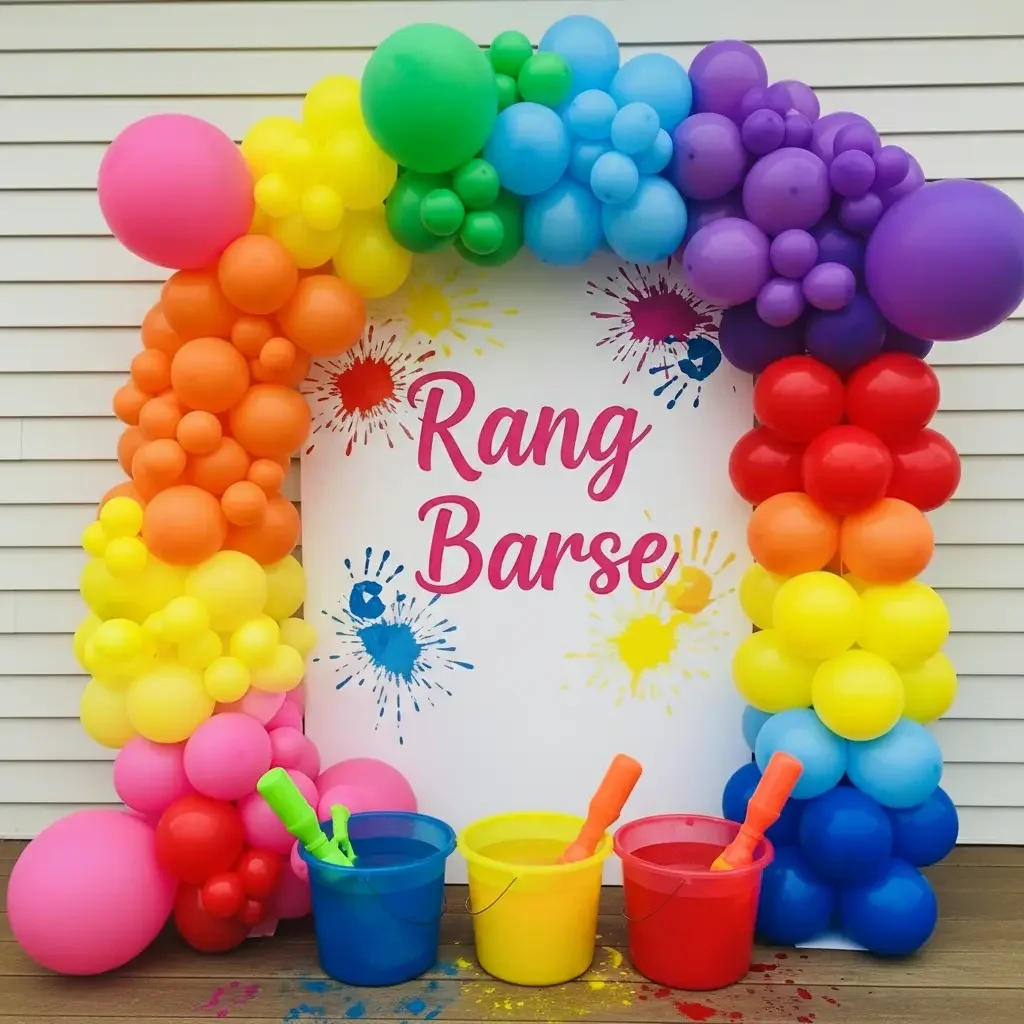 Customized Backdrop Holi Decoration Set