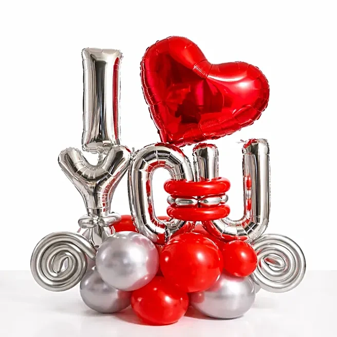 I Love You Balloon Bouquet Surprise Set