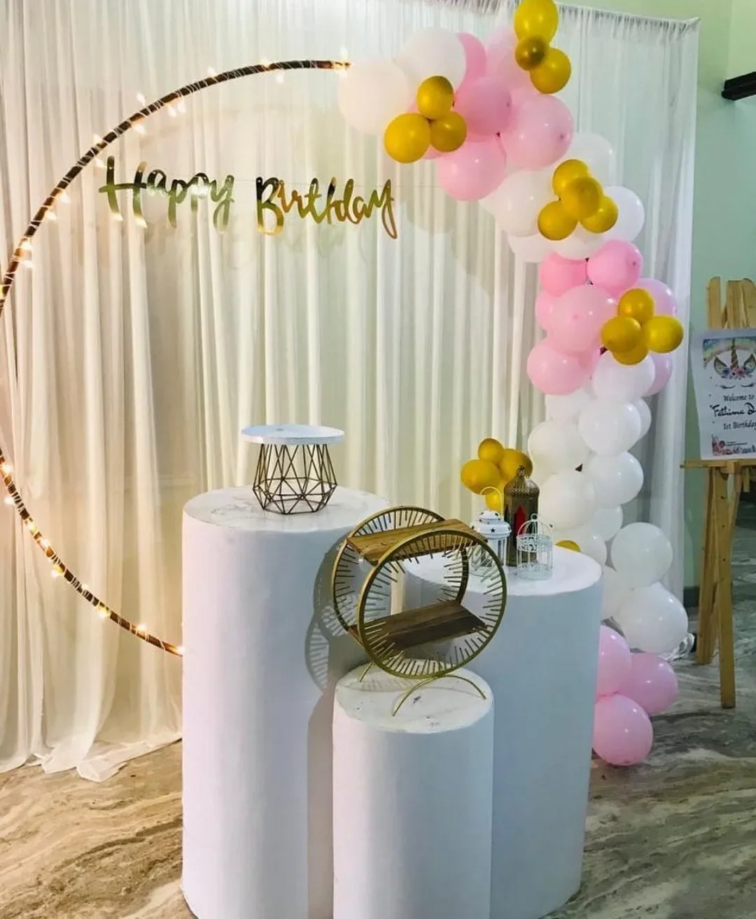 Elegant Minimalist Birthday Decor Set 
