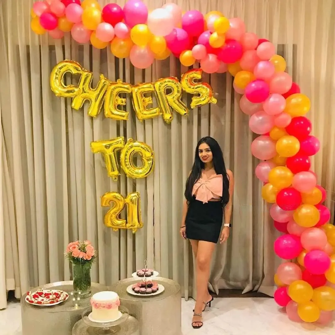 21st Balloon Arch Decor 