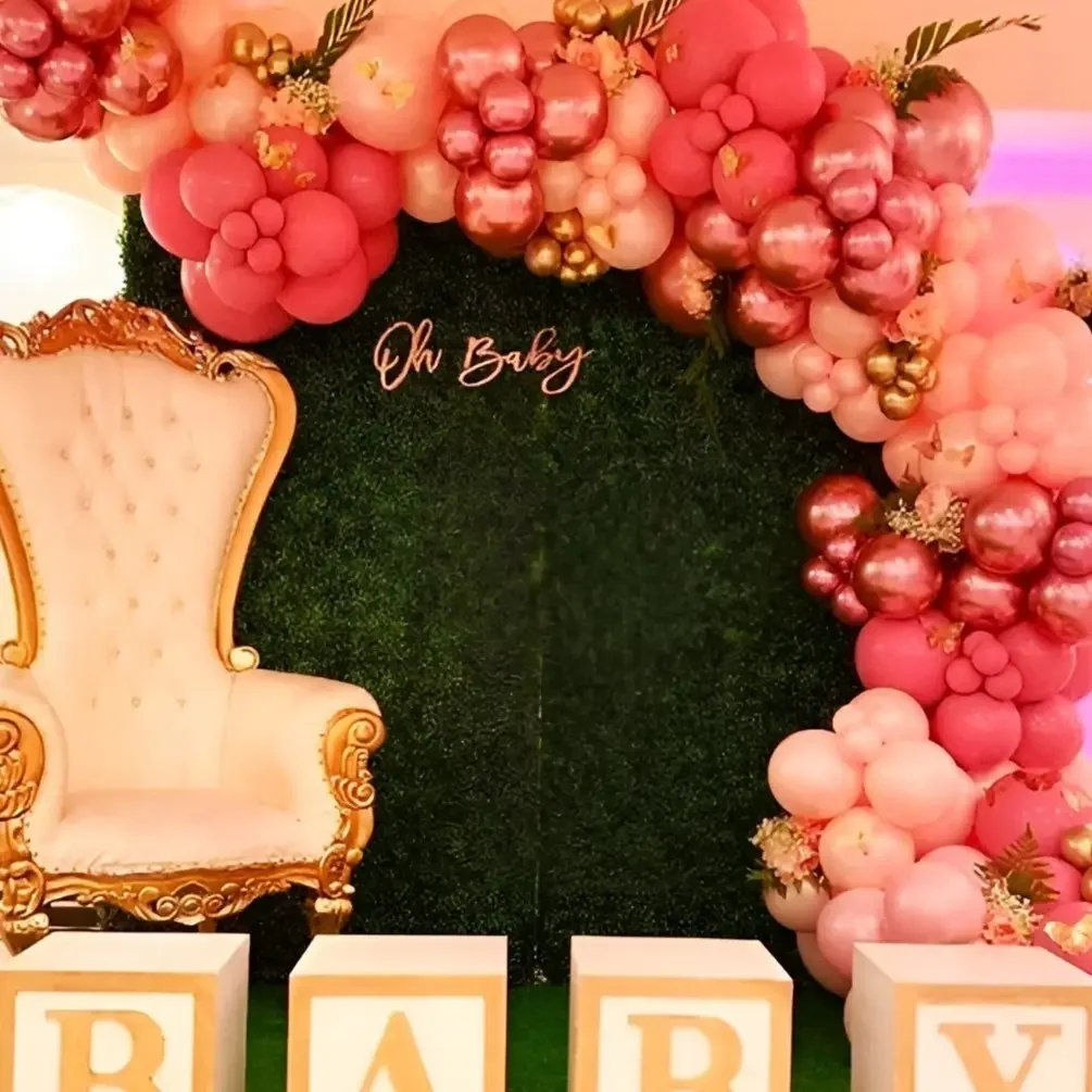 Pink Balloon Backdrop For Baby Shower Decor — view 2 of 2