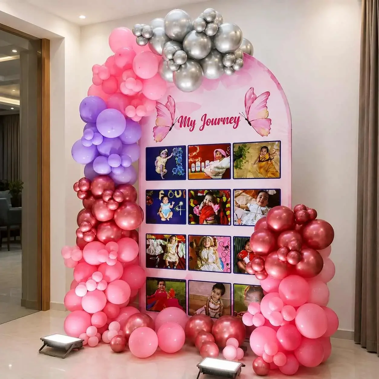 My Journey Milestone Balloon Decoration Setup