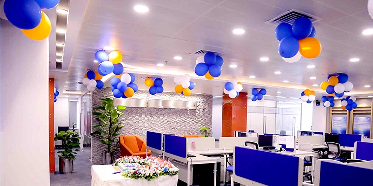  Orange-Blue-White Themed Decoration Set