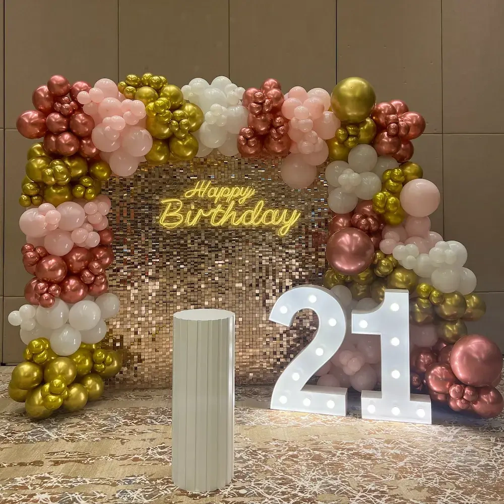 Luxury Sequins Birthday Backdrop Set 