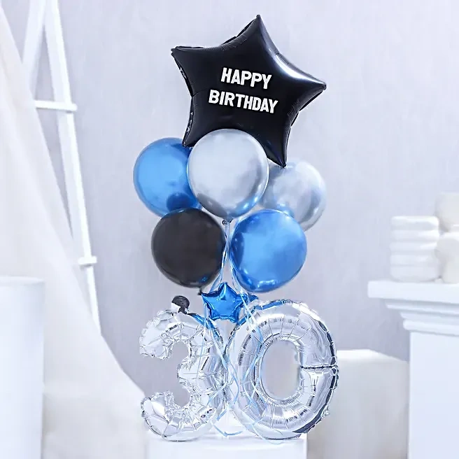 Silver Starlight Balloon Bouquet Set 