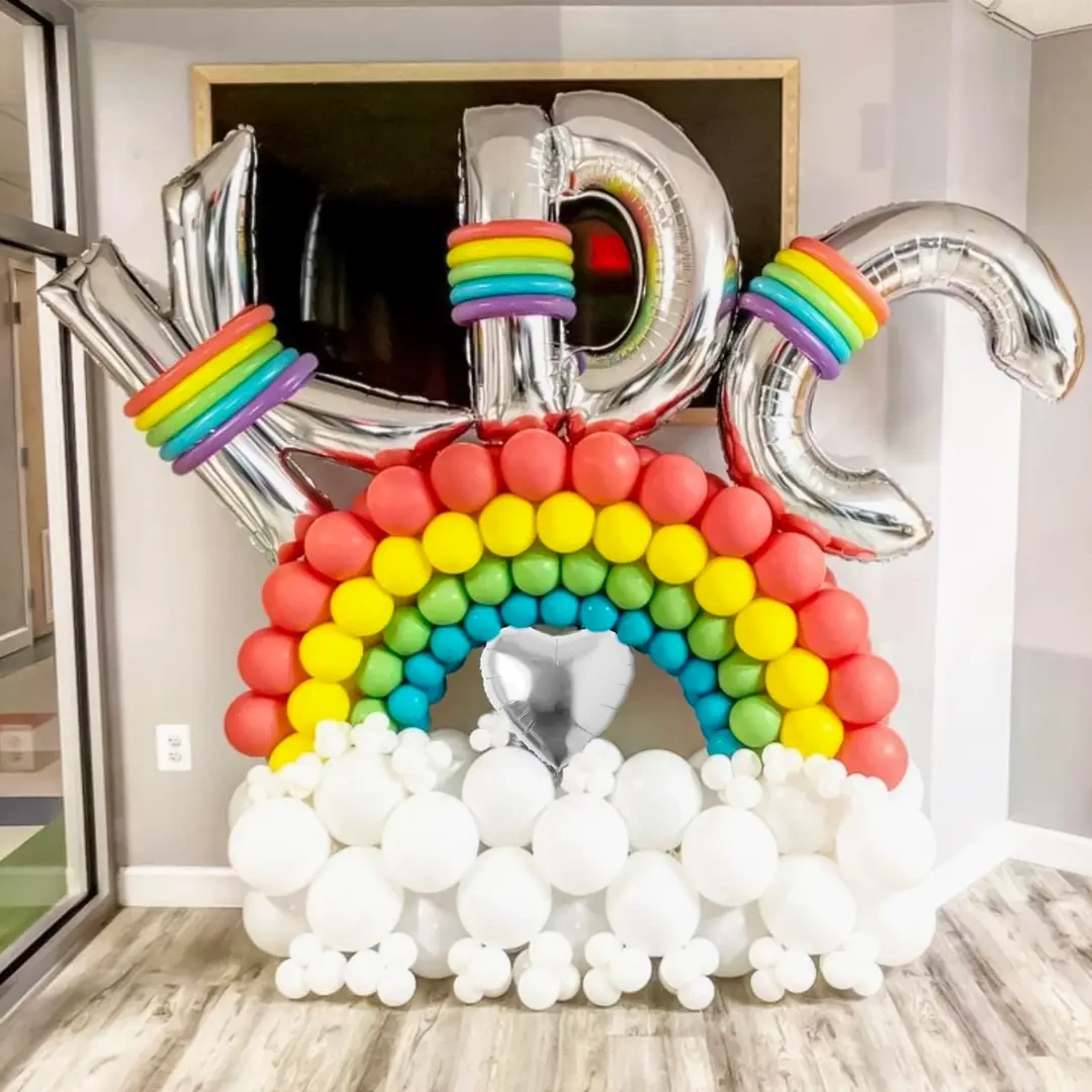 Customized Initials Colourful Balloon Bouquet Set 