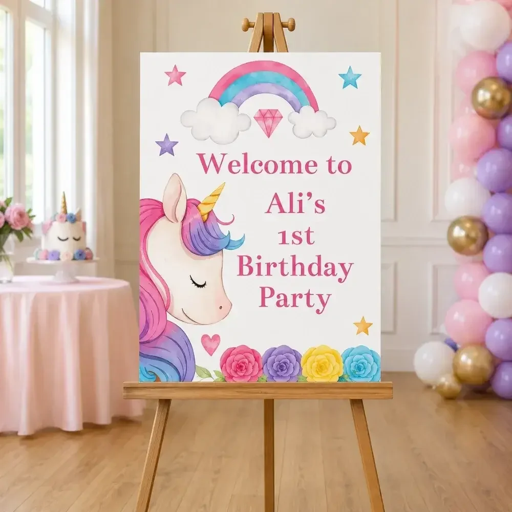 Unicorn Theme Stage Decoration Setup