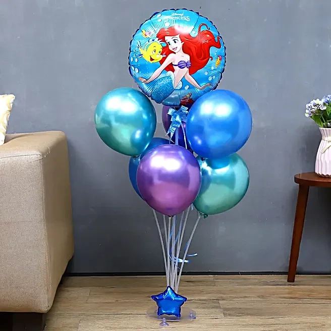 Disney Princess Ariel Theme Balloon Bouquet Set 