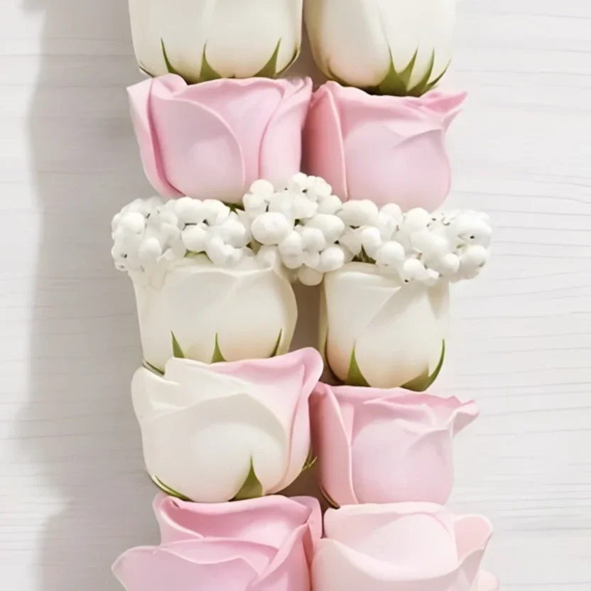 White & Baby Pink Rose Jaimala Garland Varmala
