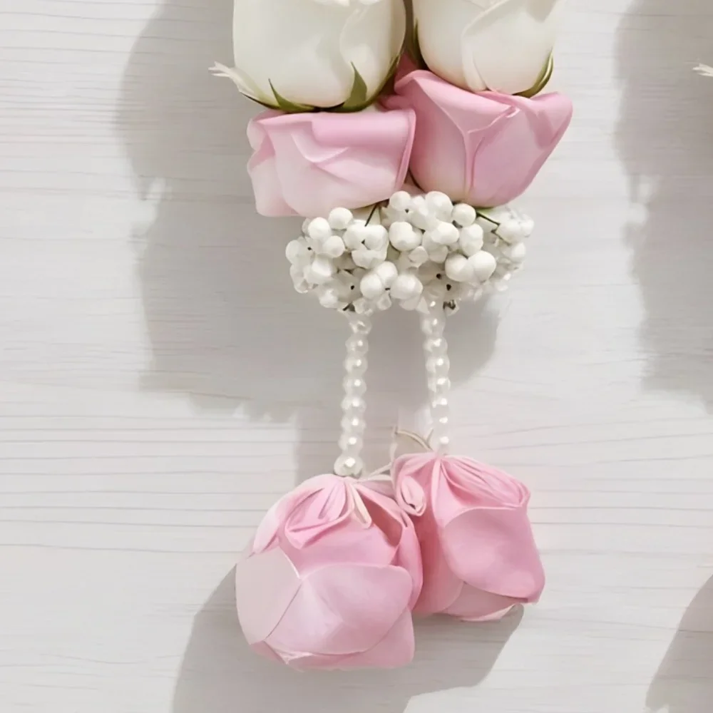 White & Baby Pink Rose Jaimala Garland Varmala