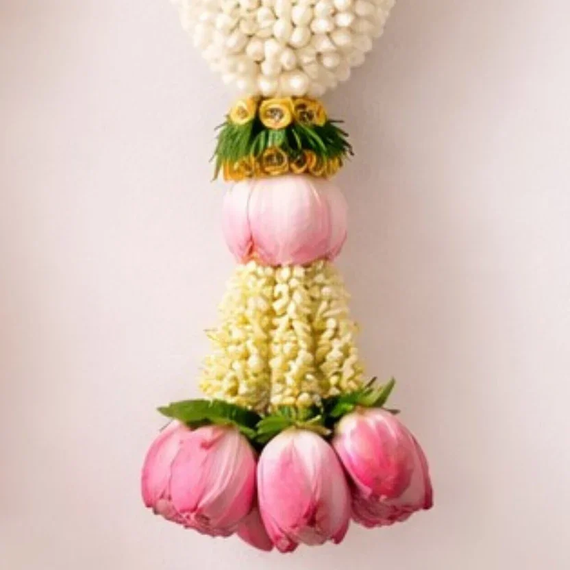 Jasmine & Lotus Flower Wedding Garland Varmala