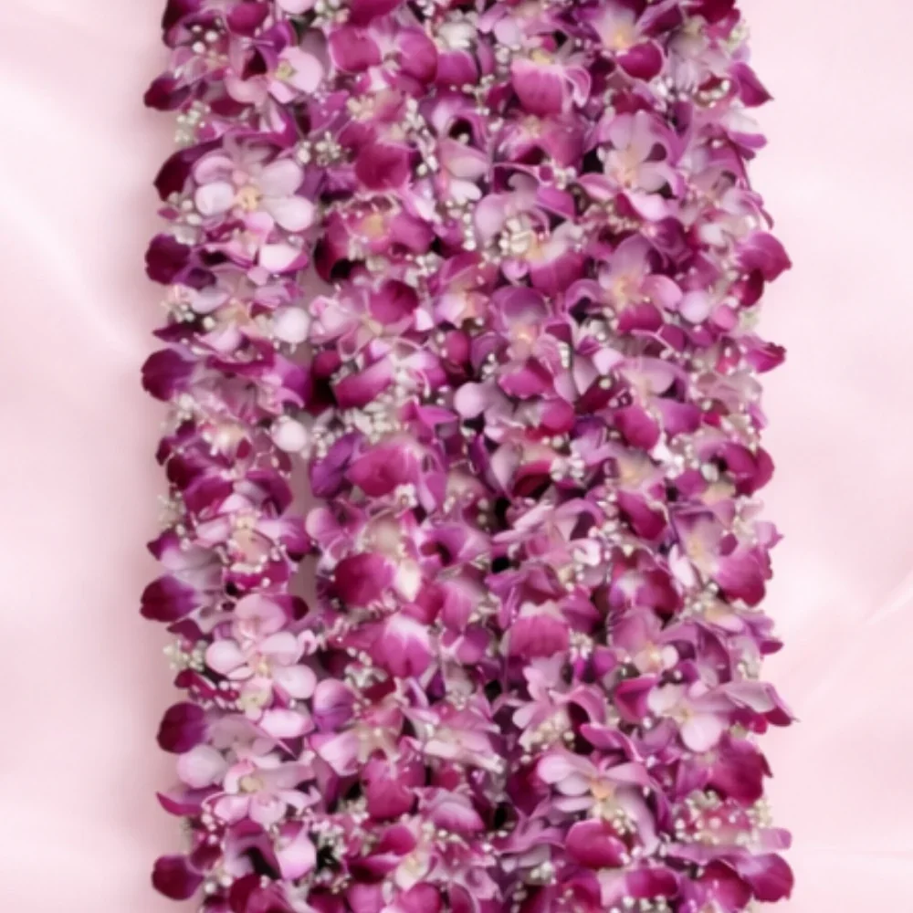 Purple Orchid Baby's Breath Jaimala Garland Varmala