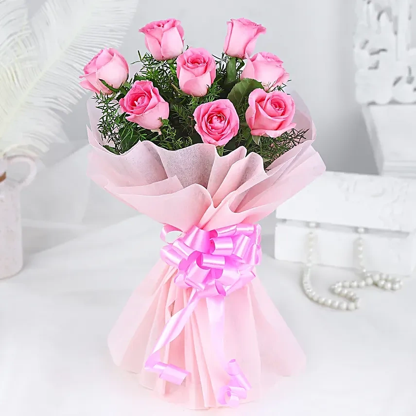 endearing8pinkrosesbouquet1