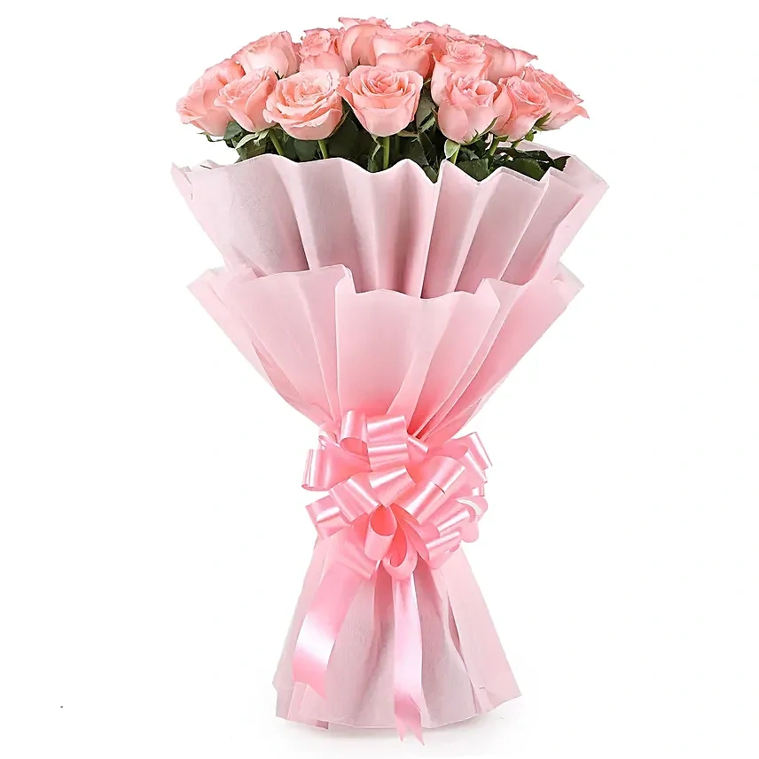 graceful25pinkrosesbouquet4