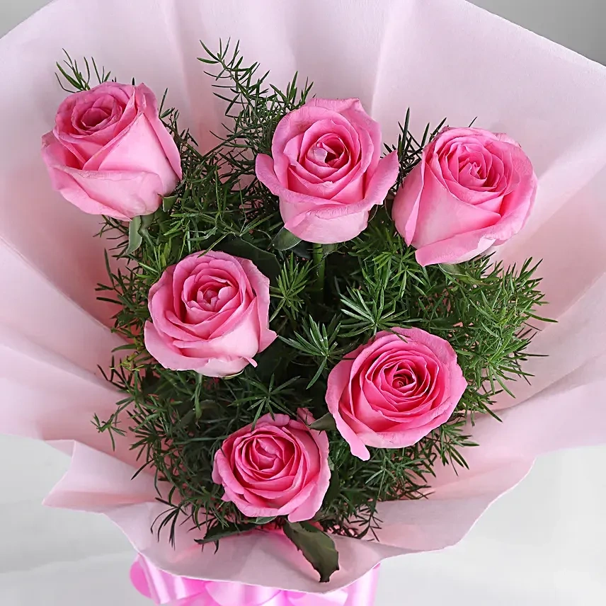 delicatelove6pinkrosesbunch2
