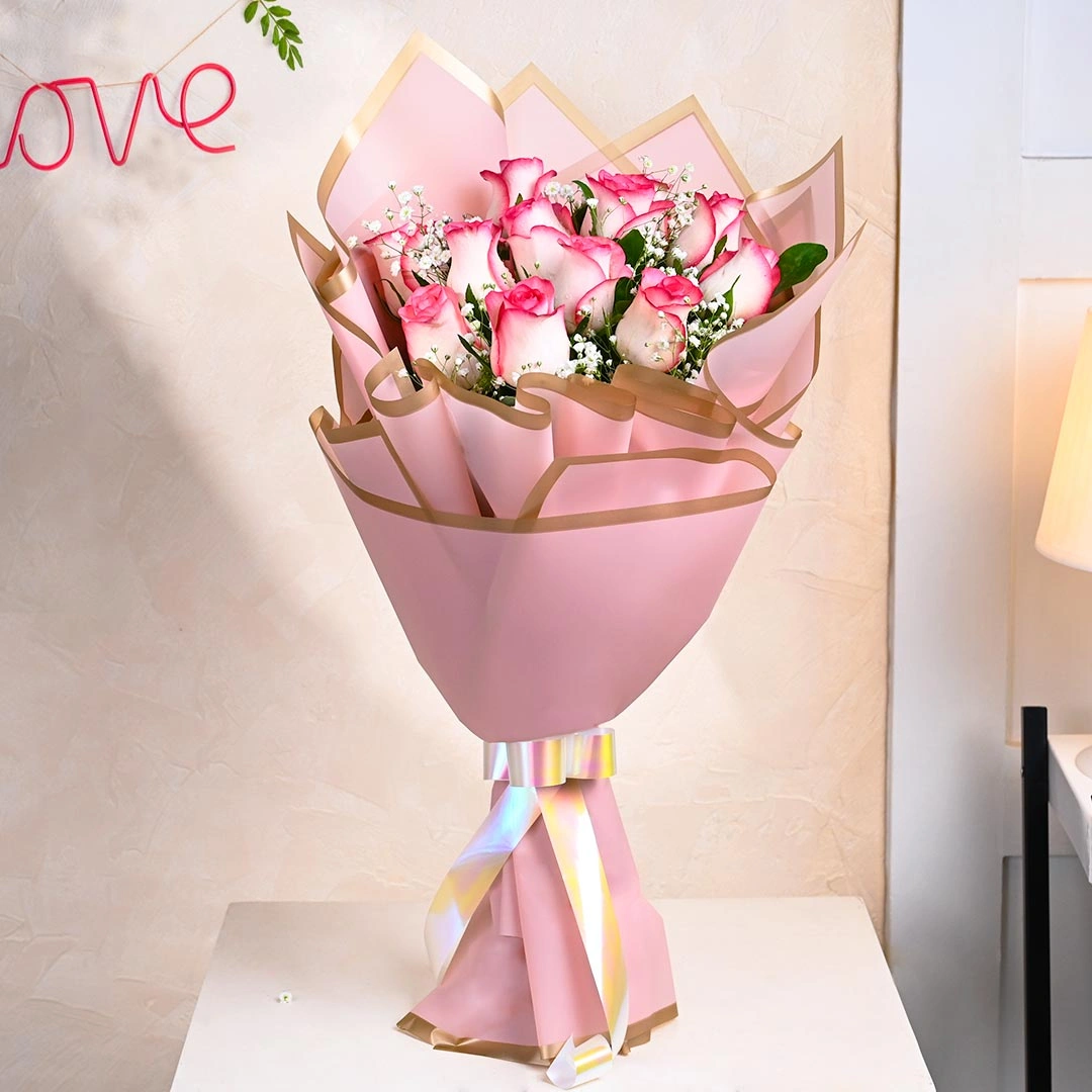 elegantarrangementofpinkrosesb