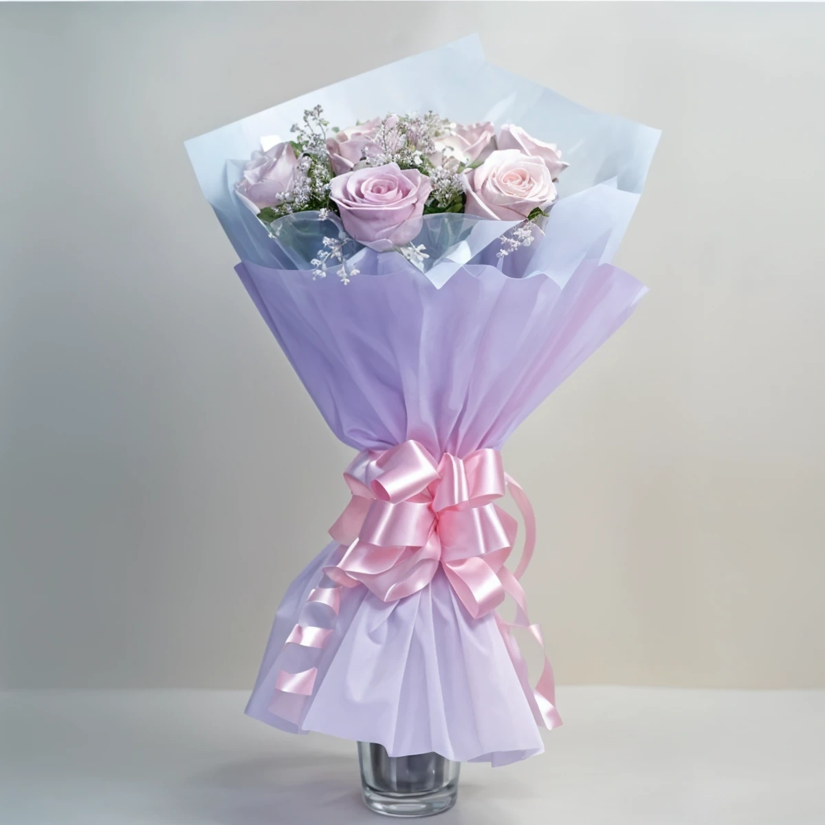 Pink Roses Flowers  Bunch 