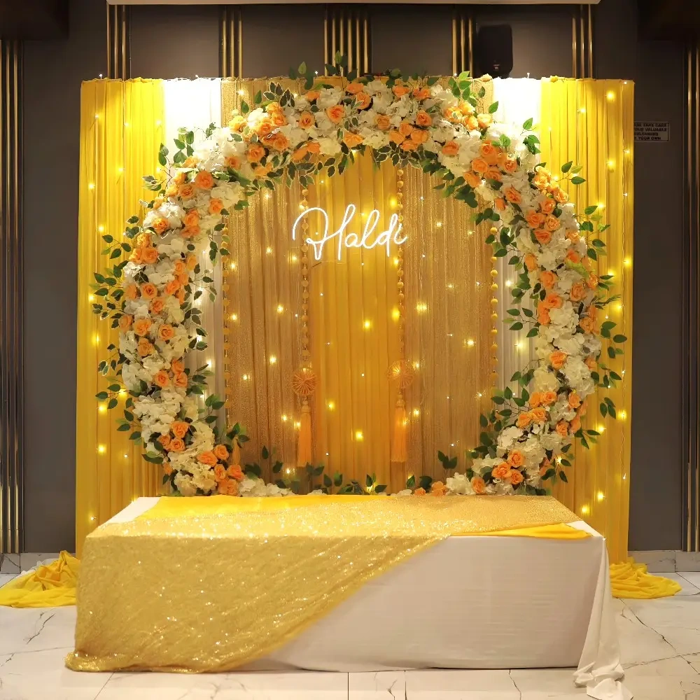 Ring Floral Haldi Shaadi Glow Setup 