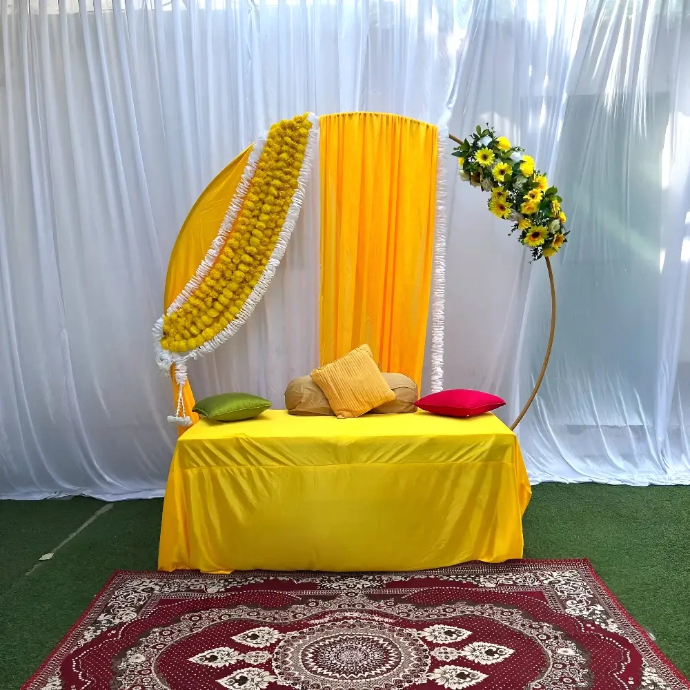 Ring Backdrop Haldi Sundar Sajavat  Setup 