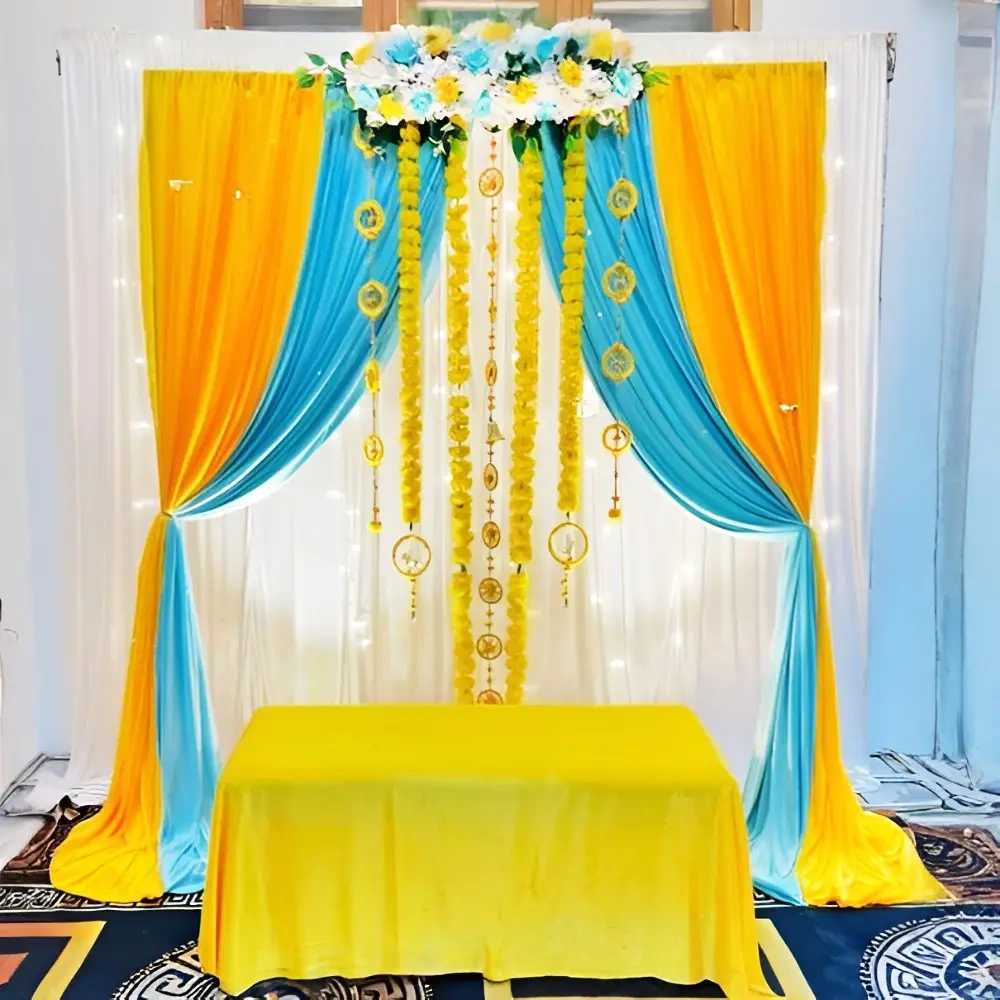 Simple Haldi Decoration For Home Sundar Sajavat 