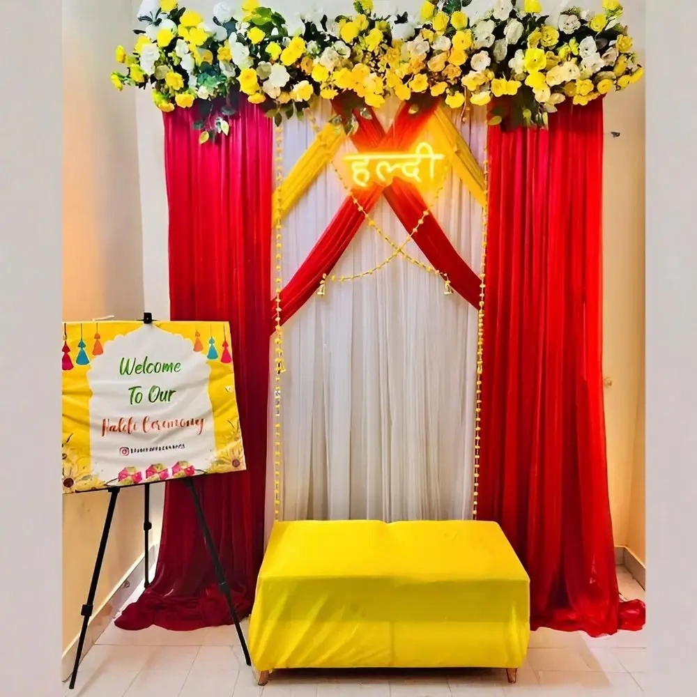 Indoor Haldi  Sundar Sajavat  Setup 