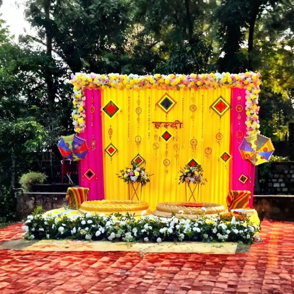 Vibrant Haldi Shaadi Glow Decoration 