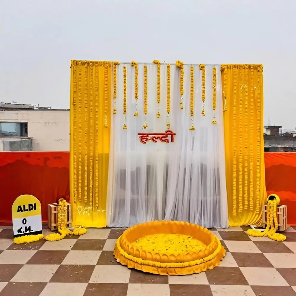 Terrace Haldi Shaadi Glow Decoration 
